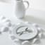 White Victorian Ruffled Round Placemat, 15"