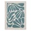 Aqua Boho Floral Canvas Wall Art, 12x16
