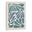 Aqua Boho Floral Canvas Wall Art, 12x16