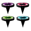 4-Pack 15-Lumen Solar Multi-Purpose Color Changing Disc Light