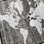 Found & Fable Neutral Old World Map Table Sign, 8x10