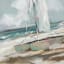 Honeybloom Windblown Framed Canvas Table Art, 6x8