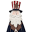 Patriotic Uncle Same Statue, 36"