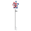 Patriotic Blue & Red Solar Metal Whirligig, 42"