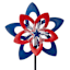 Patriotic Blue & Red Solar Metal Whirligig, 42"