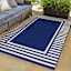 (E541) Sunny Club Solstice Border Area Rug, 5x7