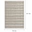 (E539) Colourscape Heritage Stripe Outdoor Area Rug, 8x10