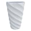 Twist White Outdoor Planter, Medium