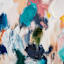 Multicolor Embellished Abstract Canvas Wall Art, 32x40