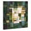 Green Sqaures Embellished Canvas Wall Art, 24"