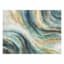 Blue & Green with Gold Swirl Embellished Abstract Canvas Wall Art, 40x30