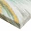 Blue & Green with Gold Swirl Embellished Abstract Canvas Wall Art, 40x30