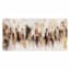 Warm Brown Embellished Abstract Canvas Wall Art, 48x24