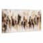 Warm Brown Embellished Abstract Canvas Wall Art, 48x24