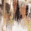 Warm Brown Embellished Abstract Canvas Wall Art, 48x24