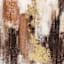 Warm Brown Embellished Abstract Canvas Wall Art, 48x24