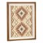Glass Framed Brown Fabric Wall Art, 16x20