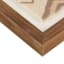 Glass Framed Brown Fabric Wall Art, 16x20
