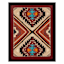 Glass Framed Red Fabric Wall Art, 16x20
