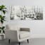 Misty Morning Birch Forest Enhanced Canvas Wall Art, 72x32