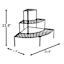 Black Tiered Metal Plant Stand, 24"