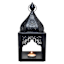 Black Metal Lantern, 9.5"