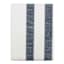 White with Navy Blue Windowpane Tablecloth, 60x84