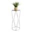 Providence Silver Metal Plant Stand, Large