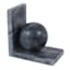 Black Marble Ball L-Shape Bookend