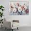 Blue Watercolor Floral Framed Wall Art, 60x40