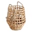 Grid Water Hyacinth Round Basket, Small