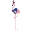 Patriotic Metal Flamingo Yard Stake, 36"