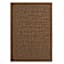 (E54) Light Brown Border Sisal Indoor & Outdoor Area Rug, 5x7