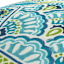 Calista Teal Oversized Square Outdoor Throw Pillow, 20"