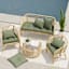 Honeybloom Endive Green Premium Outdoor Wicker Seat Cushion