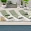 Honeybloom Endive Green Premium Outdoor Chaise Lounge Cushion