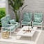 2-Piece Calista Teal Outdoor Deep Seat Cushion