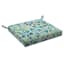 Calista Teal Outdoor Square Seat Cushion