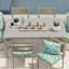 Calista Teal Outdoor Square Seat Cushion