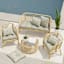 Honeybloom Endive Floral Outdoor Wicker Settee Cushion