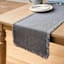 Black & Grey Zara Table Runner with Fringe, 72x14