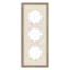 8x20 White 3D Succulents on Linen Framed Wall Art