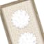 8x20 White 3D Succulents on Linen Framed Wall Art