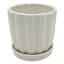 Honeybloom Indoor White Ceramic Planter, 5"