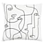 Crosby St. Face Print Throw Pillow, 18"