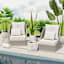 Grey Patna Geo Outdoor Deep Seat Cushion