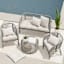 Grey Patna Geo Outdoor Wicker Seat Cushion