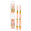 2-Pack Orange Printed Pink Taper Candles, 10"
