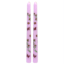 2-Pack Butterfly Printed Purple Taper Candles, 10"