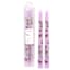 2-Pack Butterfly Printed Purple Taper Candles, 10"